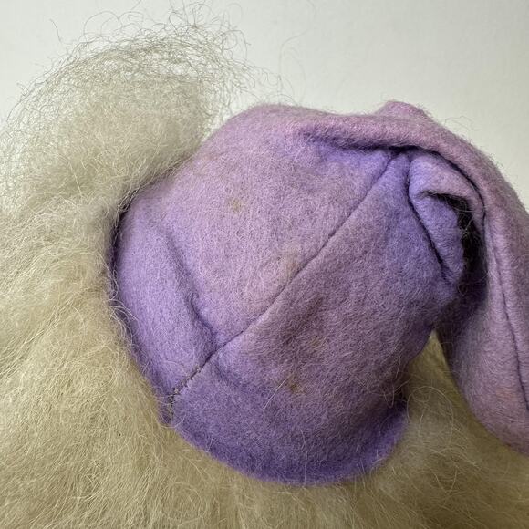 Vintage 1980 DAM Troll Doll Denmark 24-4 Marked Collectible White Hair Outfit 8" - Picture 6 of 9